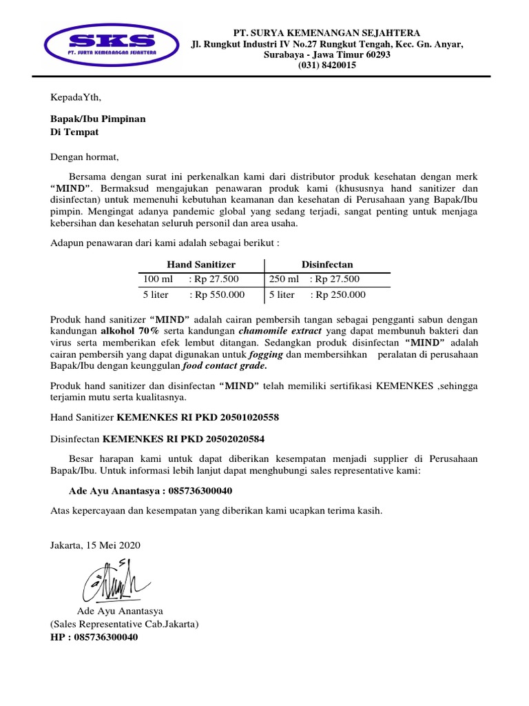 Detail Membuat Surat Penawaran Barang Nomer 49