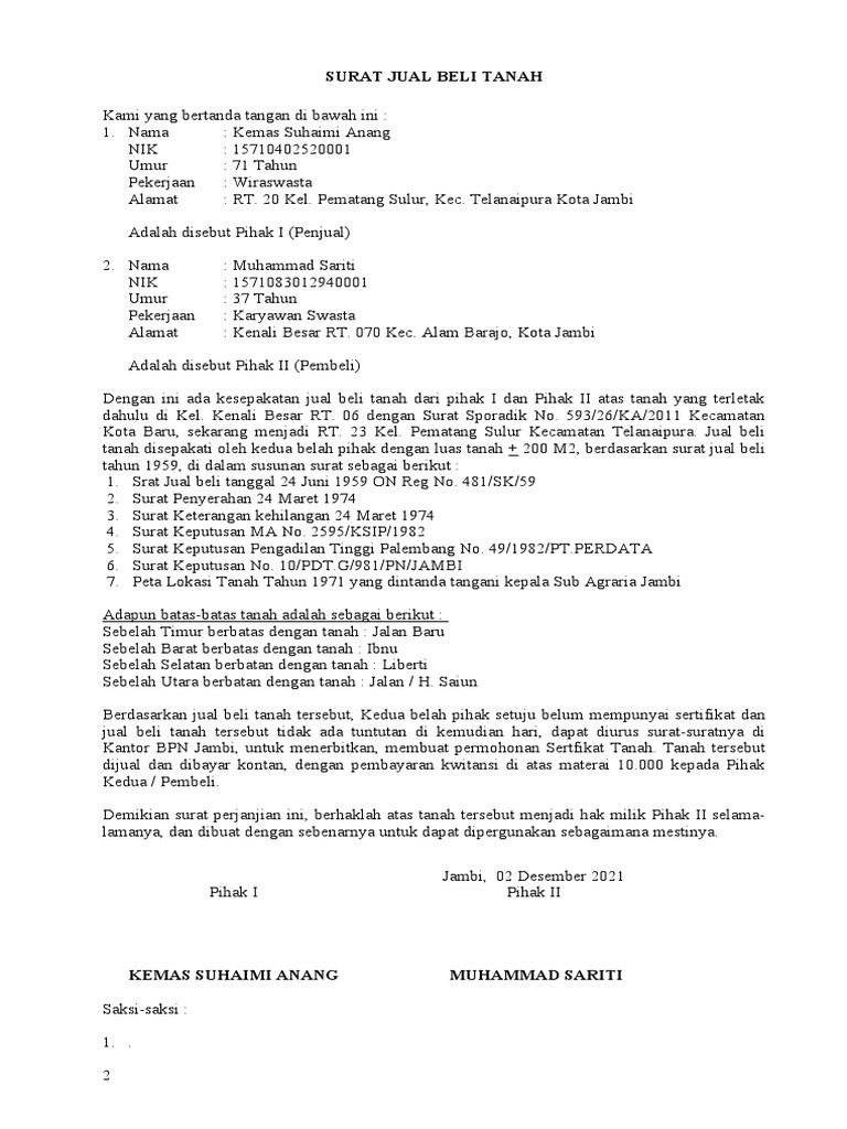 Detail Membuat Surat Tanah Yang Belum Ada Suratnya Nomer 11