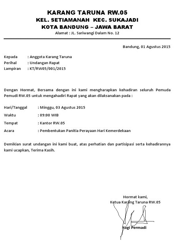 Detail Membuat Surat Undangan Resmi Nomer 21