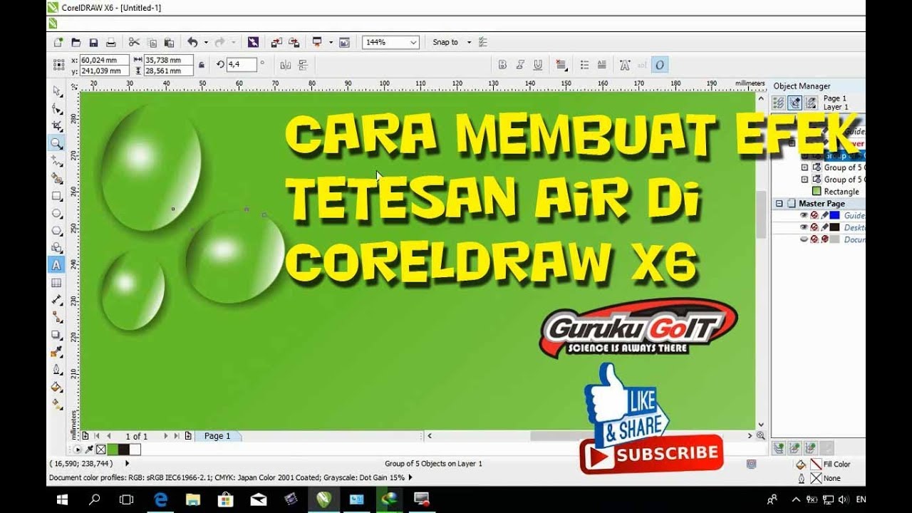 Detail Membuat Tetesan Air Dengan Coreldraw Nomer 11