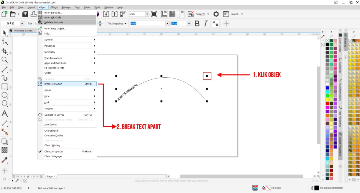 Detail Membuat Tulisan Bergelombang Di Corel Nomer 25