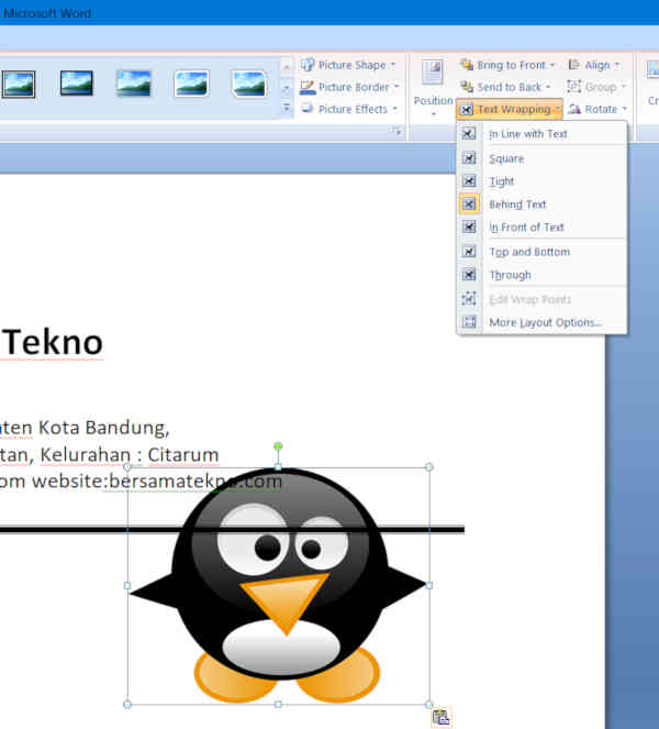 Detail Membuat Tulisan Di Samping Gambar Word Nomer 11