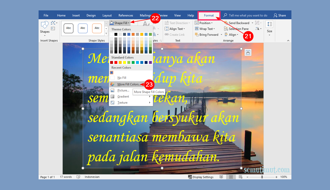 Detail Membuat Tulisan Di Samping Gambar Word Nomer 13