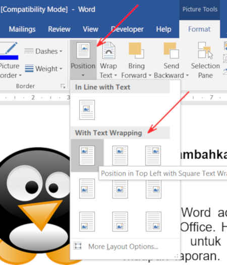 Detail Membuat Tulisan Di Samping Gambar Word Nomer 3