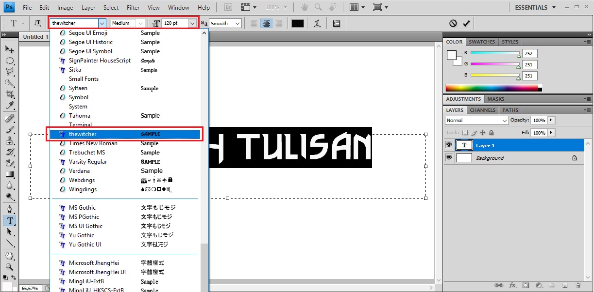 Detail Membuat Tulisan Keren Di Photoshop Nomer 28