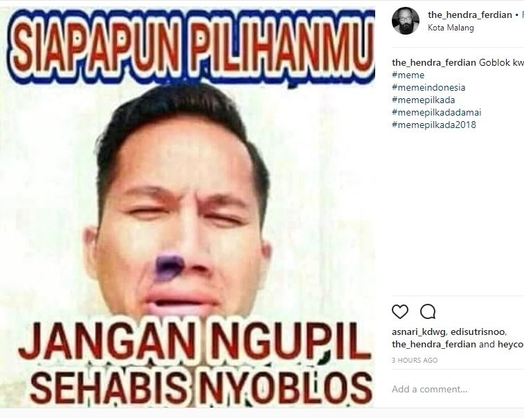 Detail Meme Lucu Pilkada 2018 Nomer 19