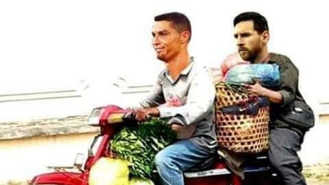 Detail Meme Lucu Ronaldo Vs Messi Nomer 2