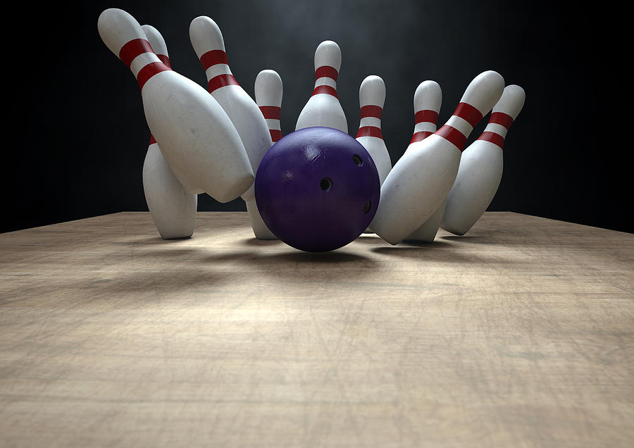Detail Picture Of Bowling Ball And Pins Nomer 14