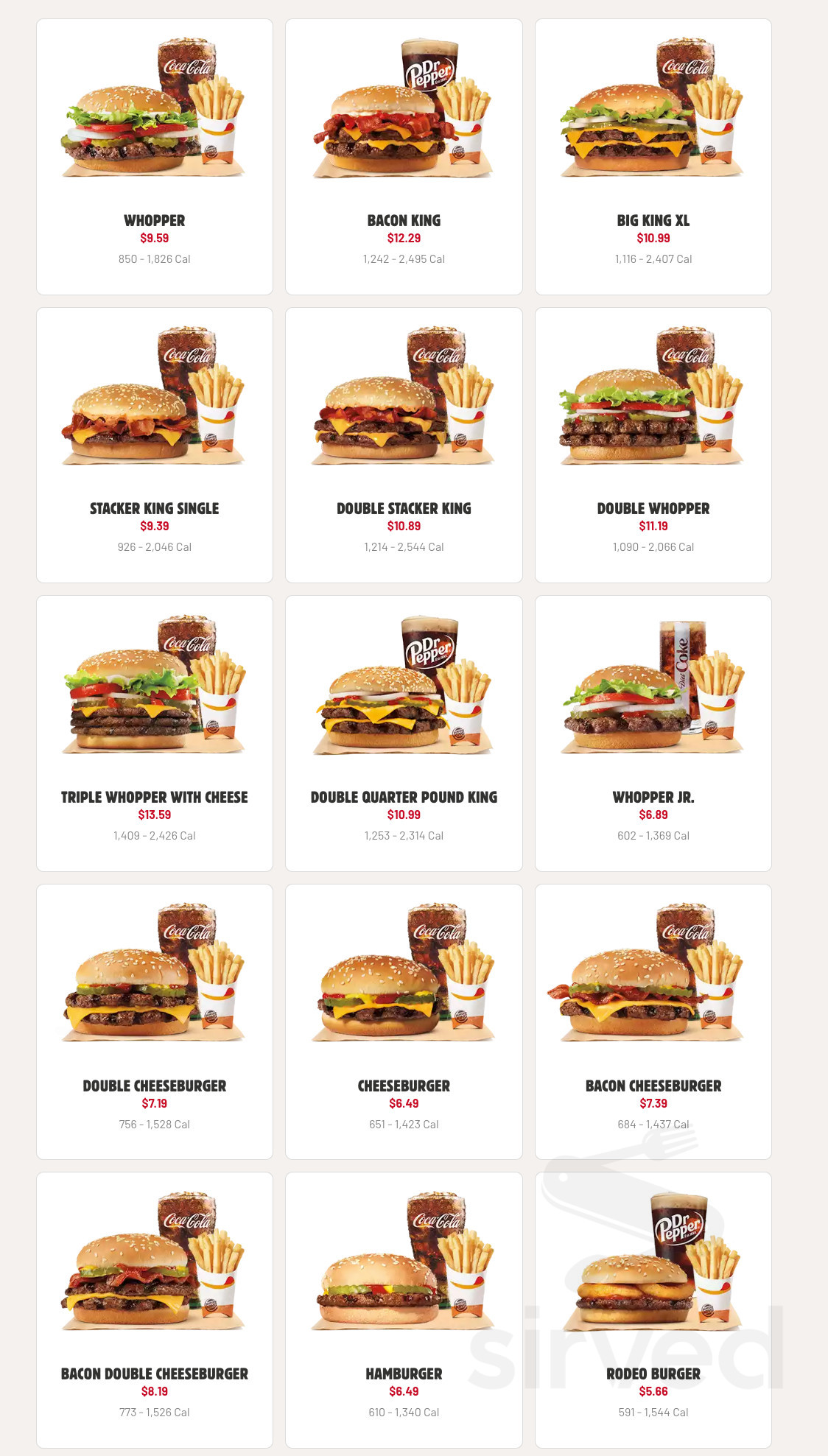 Detail Picture Of Burger King Menu Nomer 7