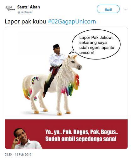 Detail Meme Unicorn Debat Presiden Nomer 33