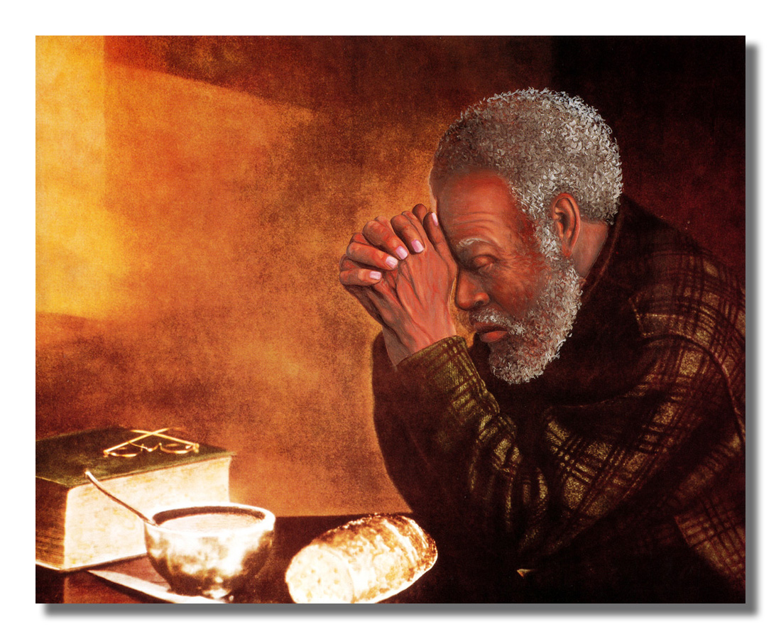 Detail Picture Of Man Praying Over Bread Nomer 16