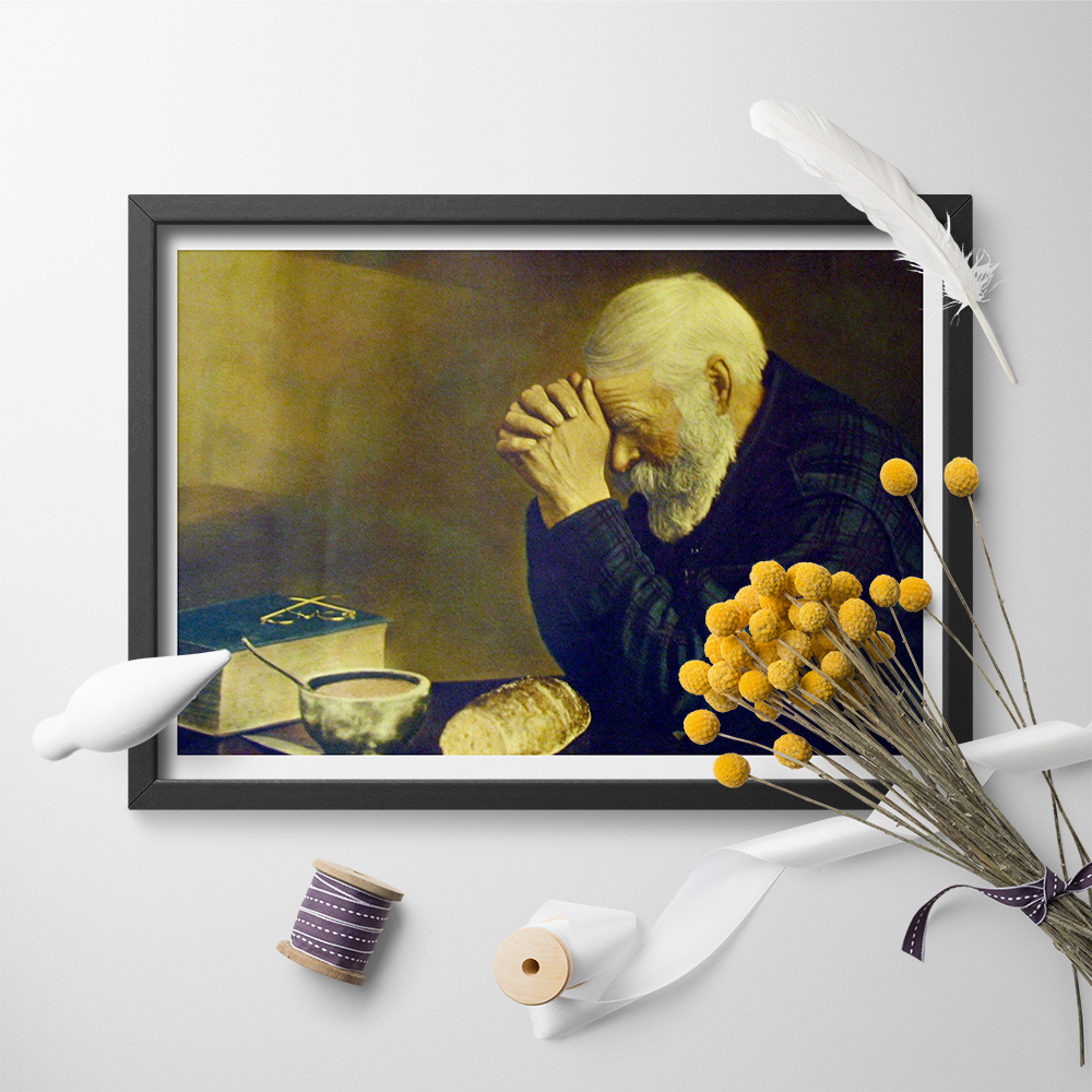Detail Picture Of Man Praying Over Bread Nomer 21