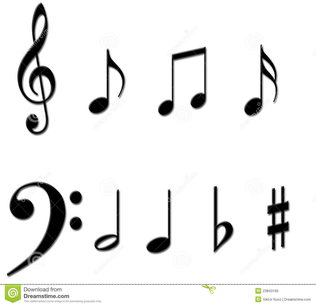 Detail Picture Of Music Notes And Symbols Nomer 20