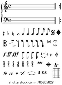 Detail Picture Of Music Notes And Symbols Nomer 35