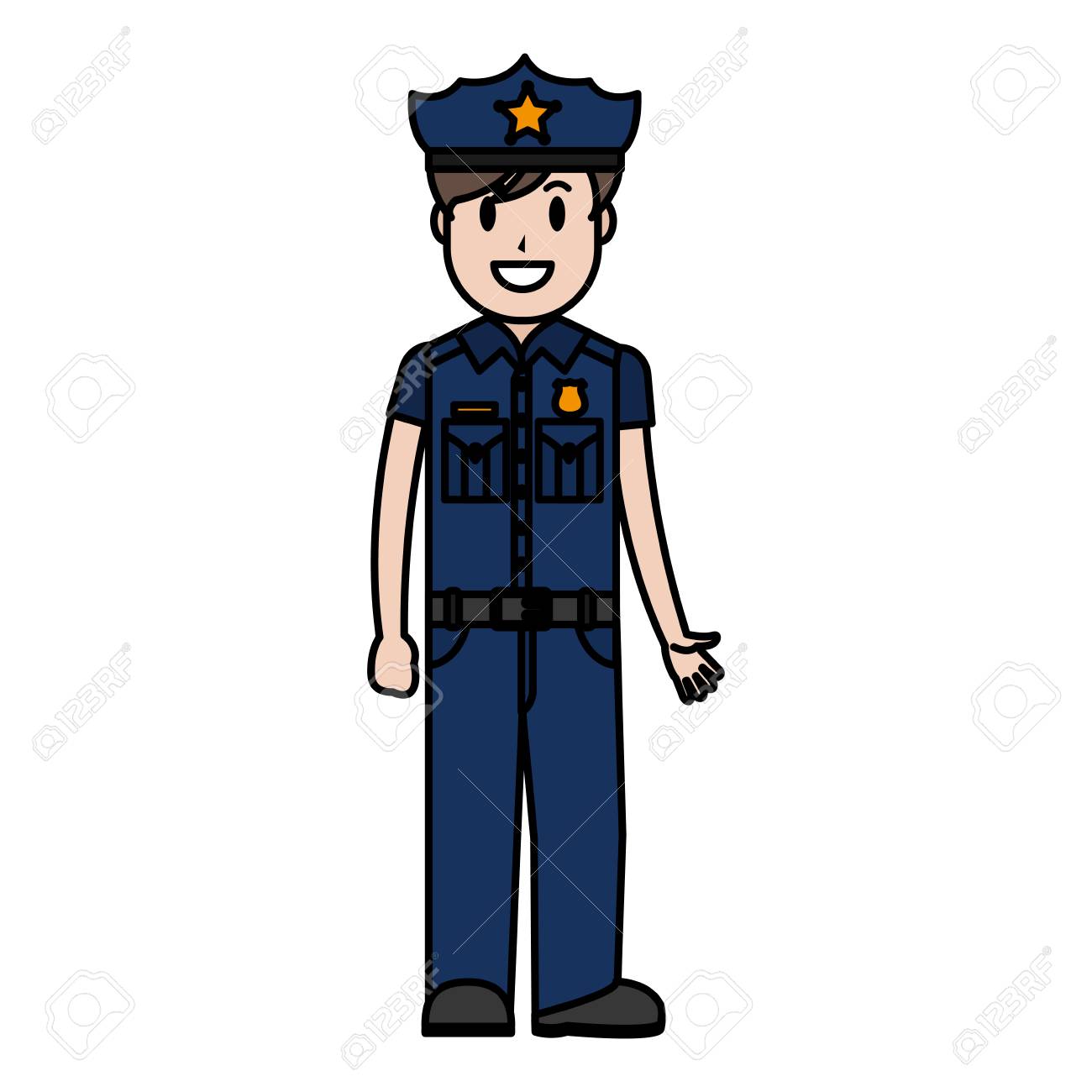 Detail Picture Of Policeman In Uniform Nomer 31