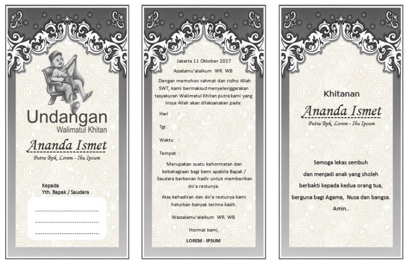 Detail Design Undangan Khitanan Nomer 34