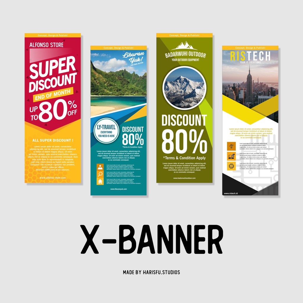 Detail Design X Banner Keren Nomer 23