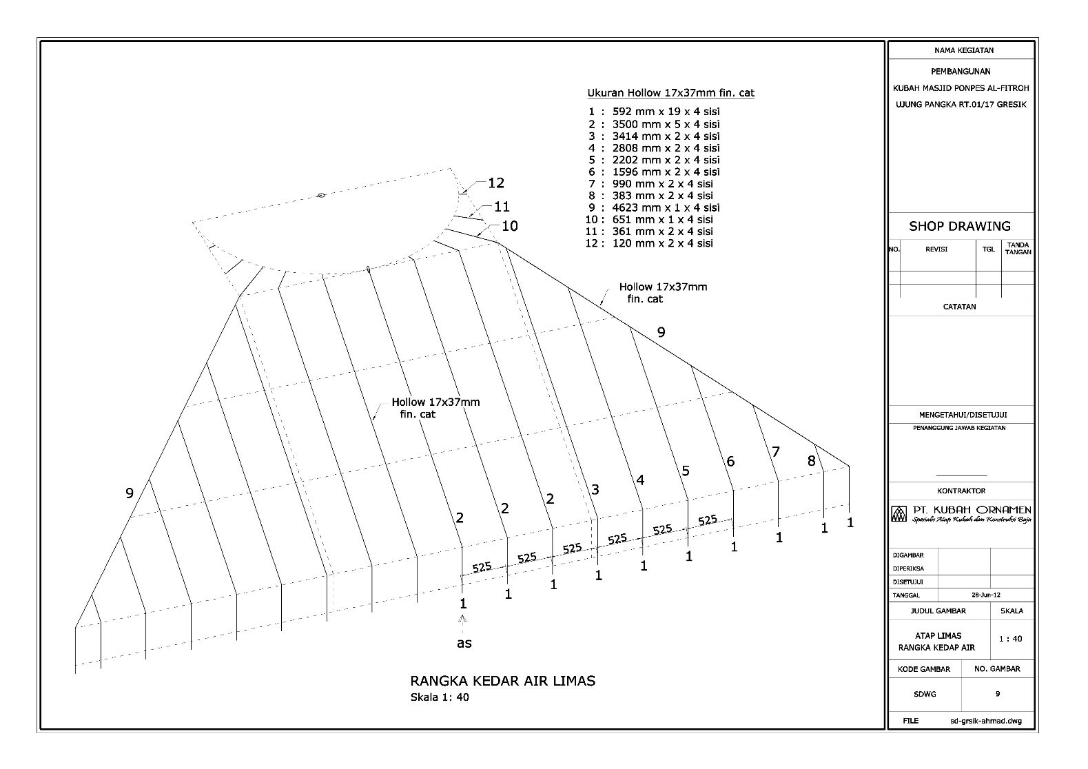 Detail Detail Complet Konstruksi Atap Joglo Dari Baja Berat Gambar Autocat Nomer 11