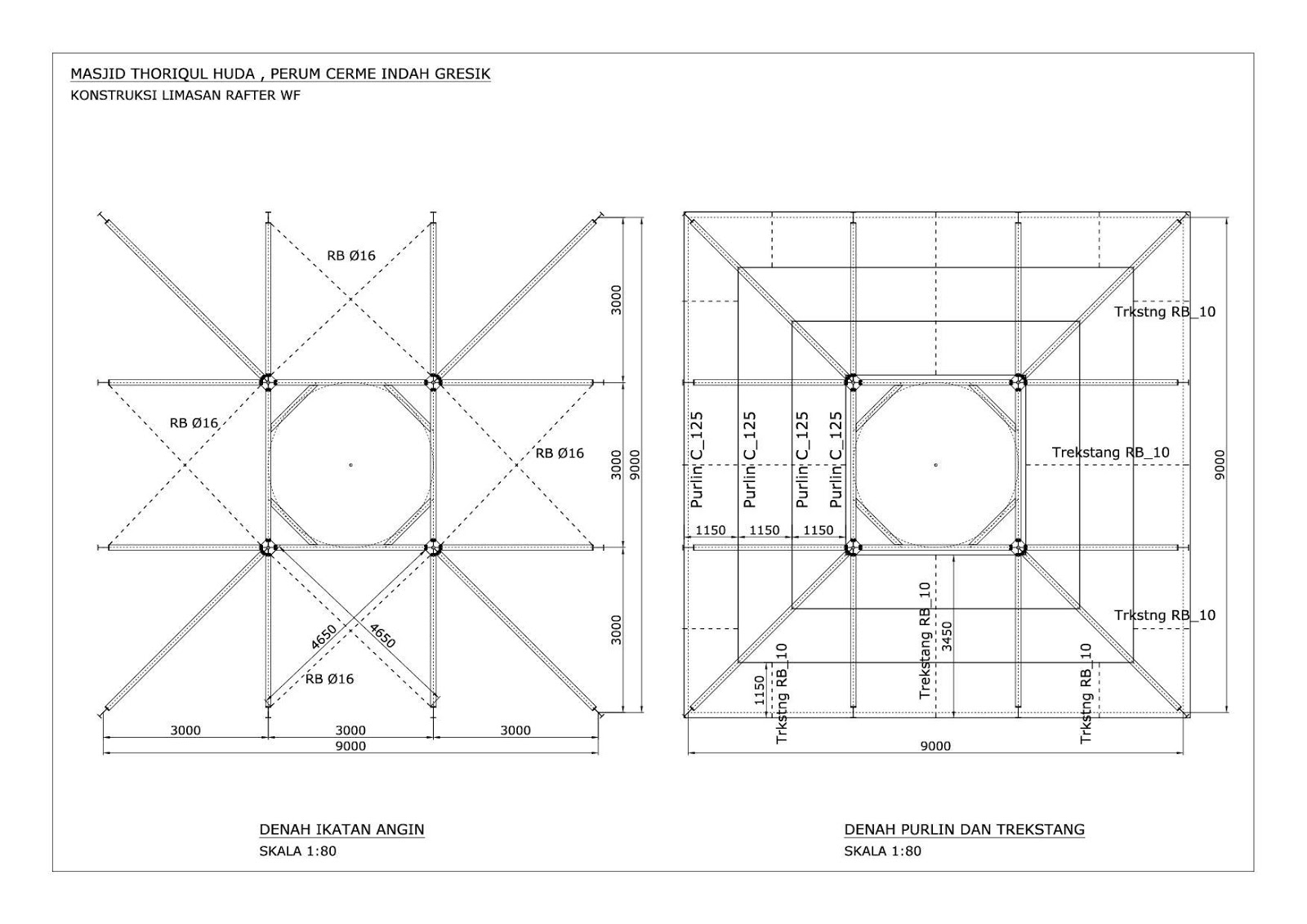 Detail Detail Complet Konstruksi Atap Joglo Dari Baja Berat Gambar Autocat Nomer 50