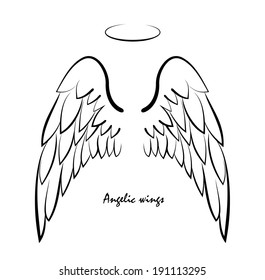 Detail Detailed Angel Wings Drawing Nomer 21