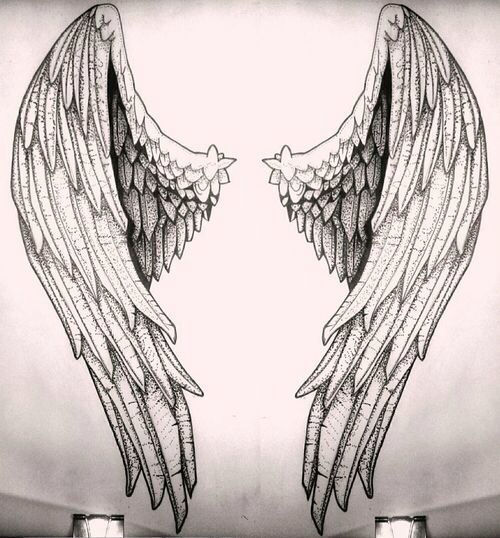 Detail Detailed Angel Wings Drawing Nomer 9