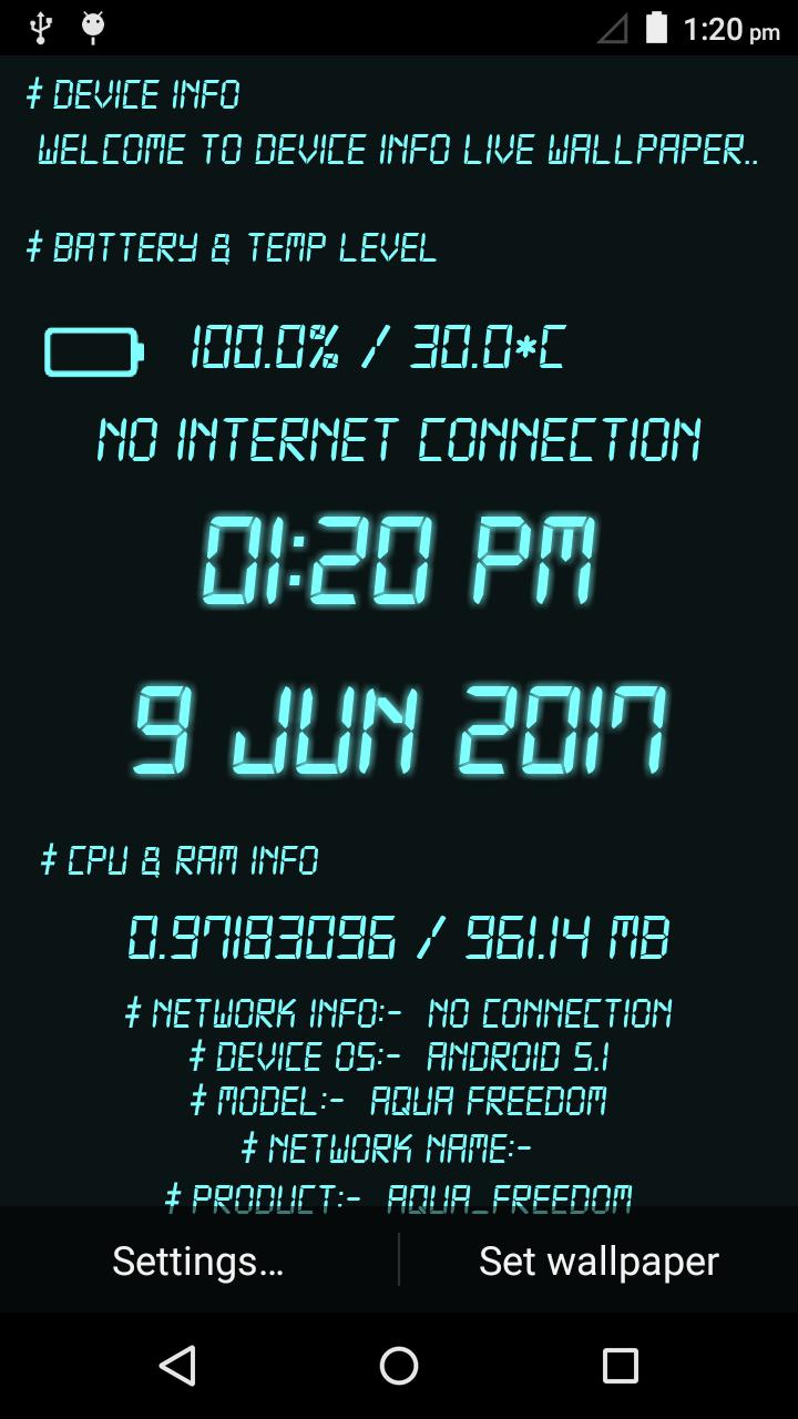 Detail Device Info Live Wallpaper Nomer 4