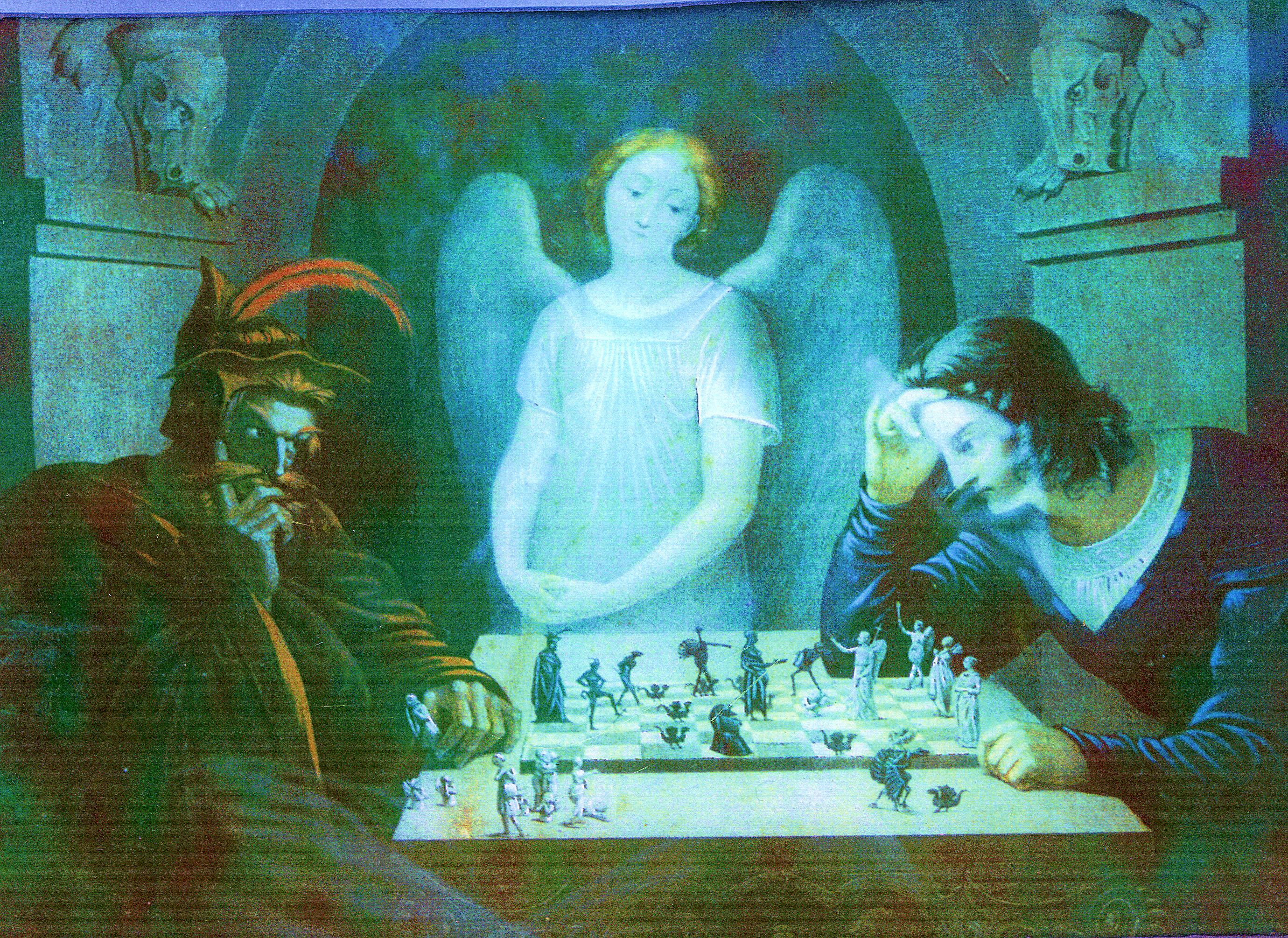 Detail Devil And Angel Playing Chess Painting Nomer 18