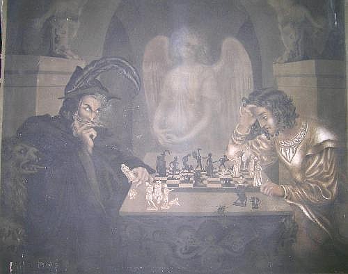 Detail Devil And Angel Playing Chess Painting Nomer 40
