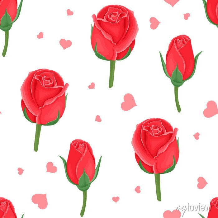 Detail Rose Seamless Pattern Nomer 12