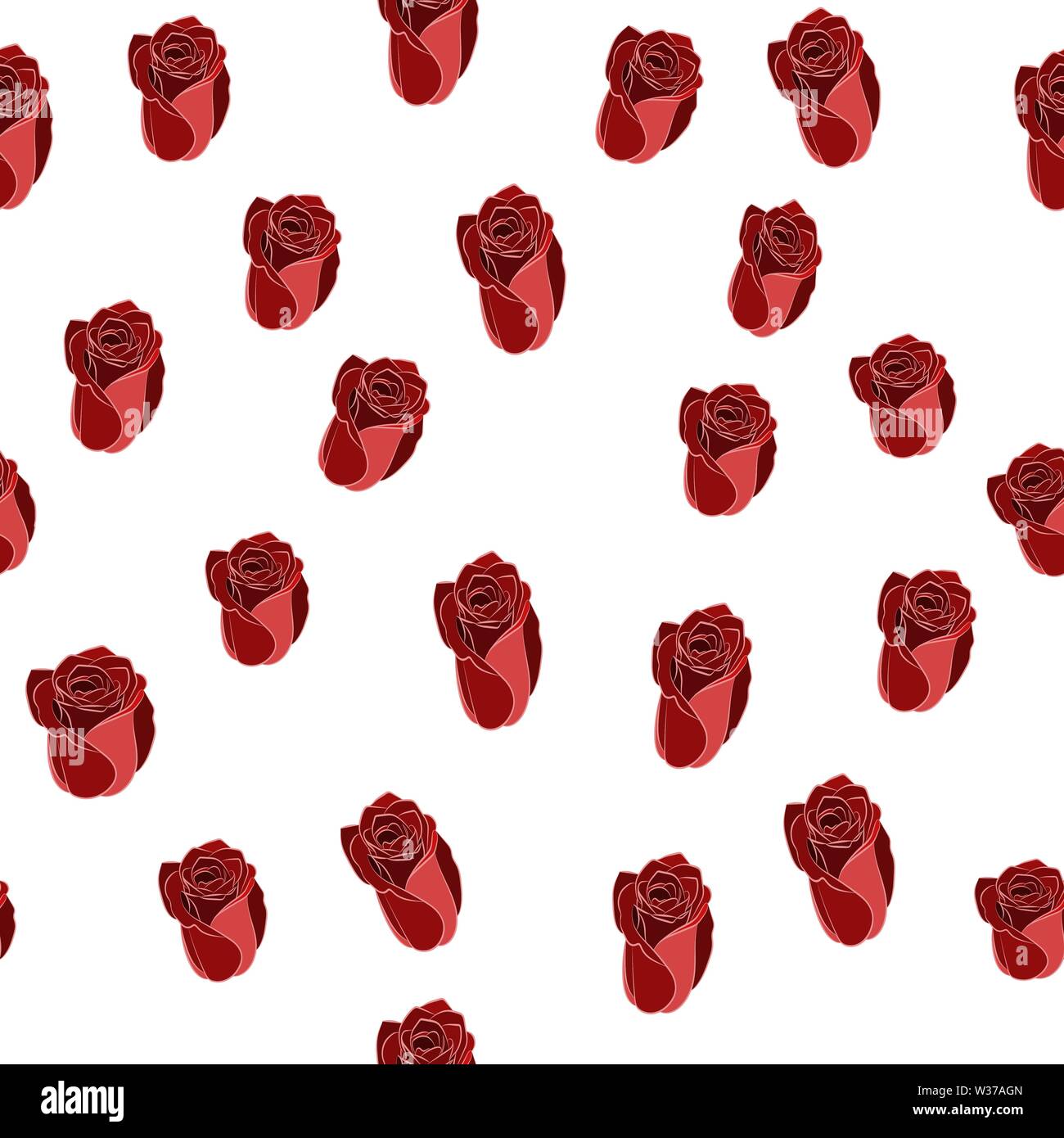 Detail Rose Seamless Pattern Nomer 13