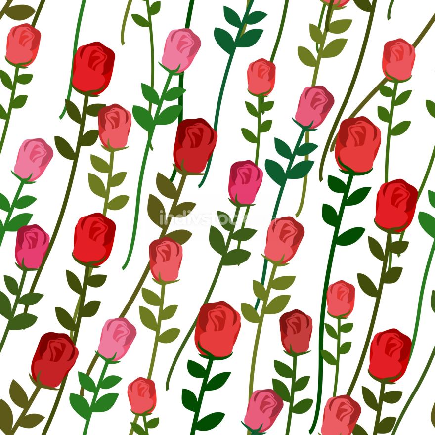 Detail Rose Seamless Pattern Nomer 17