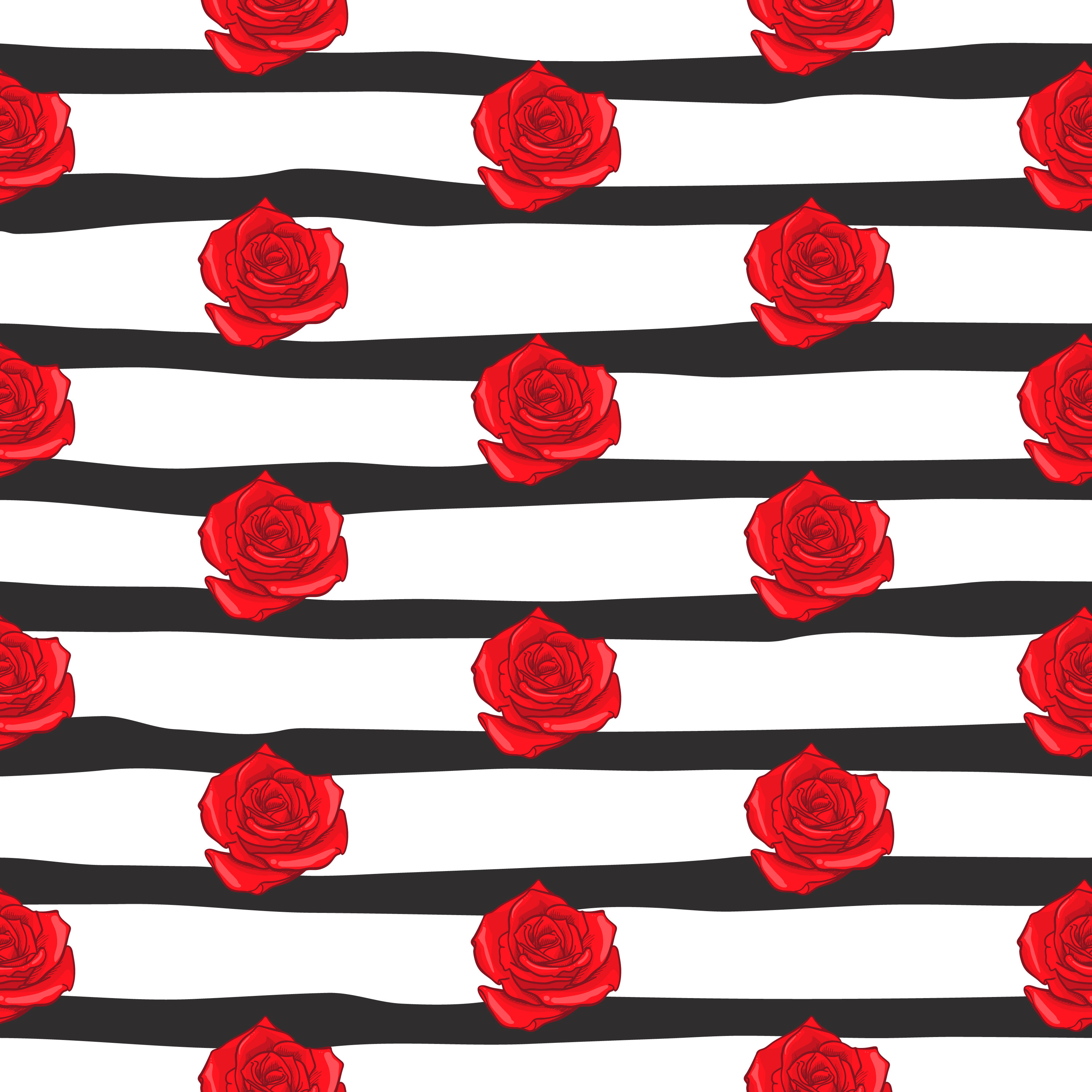 Detail Rose Seamless Pattern Nomer 18