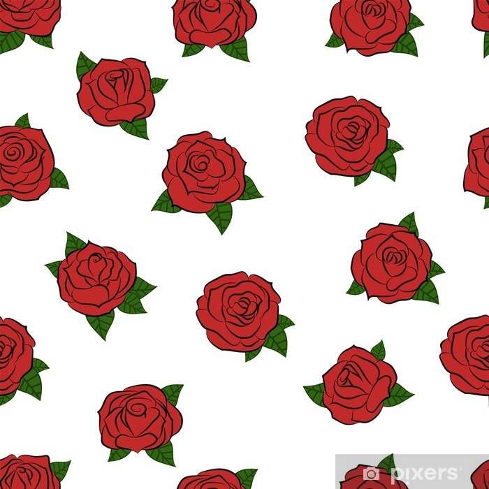 Detail Rose Seamless Pattern Nomer 2