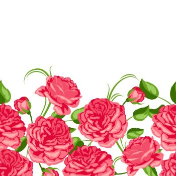 Detail Rose Seamless Pattern Nomer 27