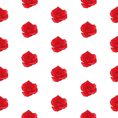 Detail Rose Seamless Pattern Nomer 6