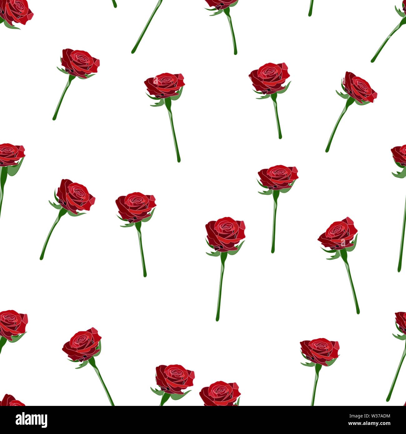 Detail Rose Seamless Pattern Nomer 9