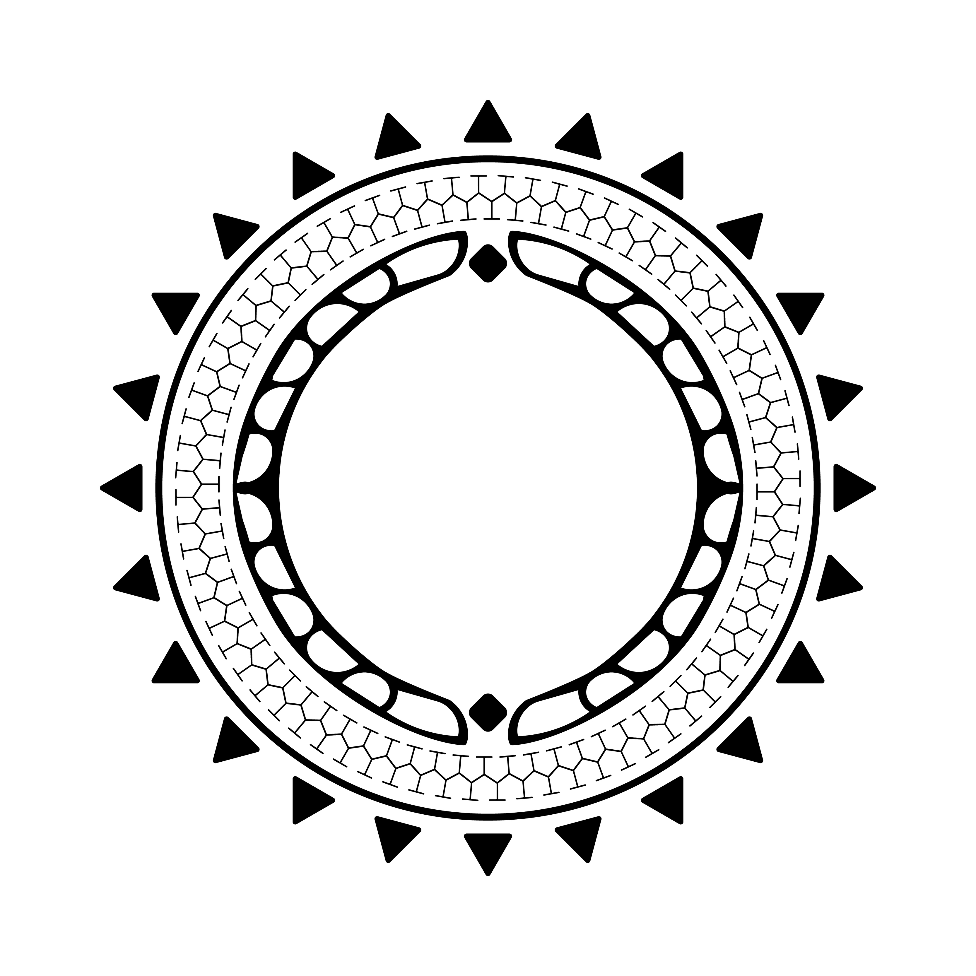Detail Tribal Circle Design Nomer 21