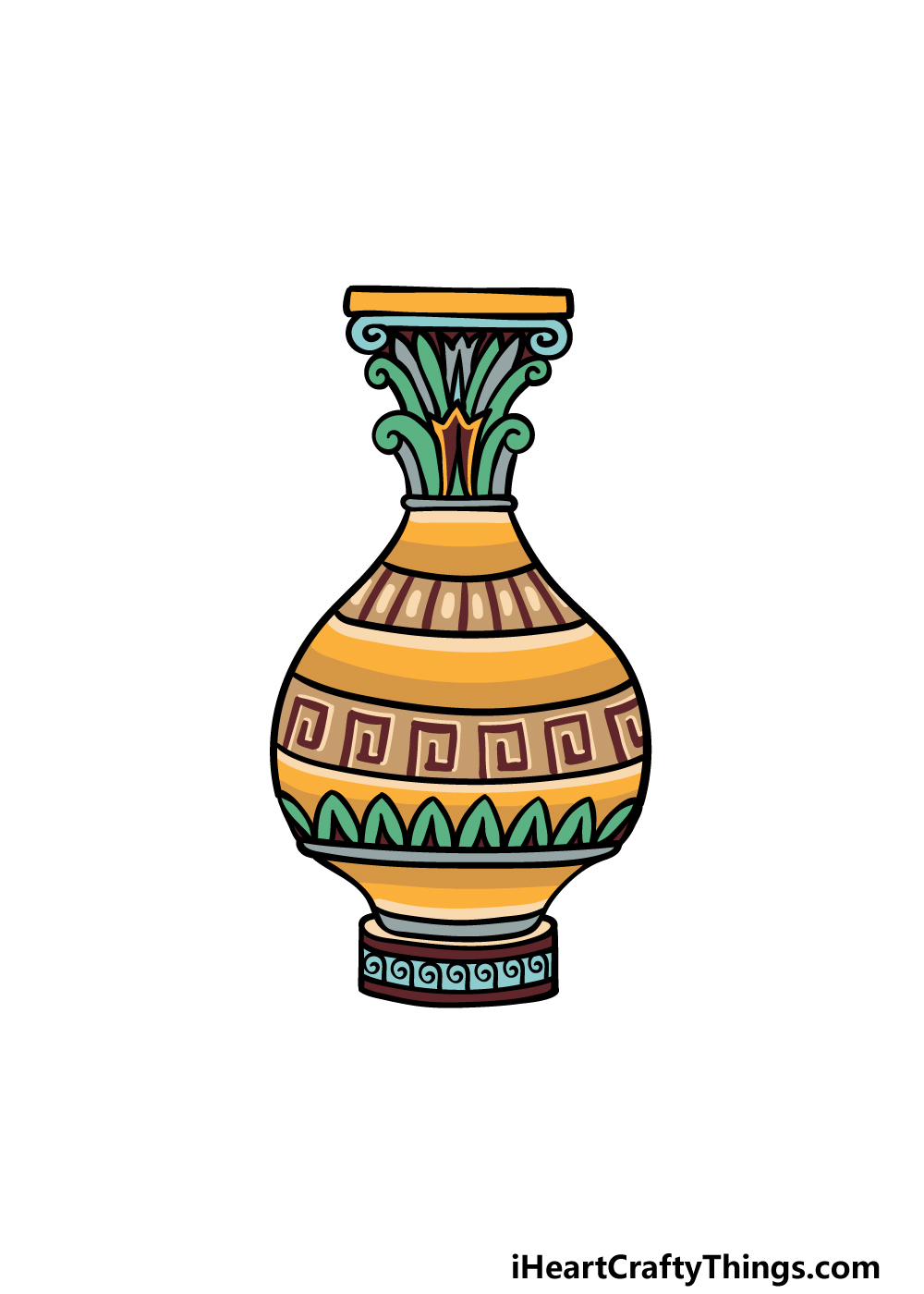 Detail Vase Design Drawing Nomer 2
