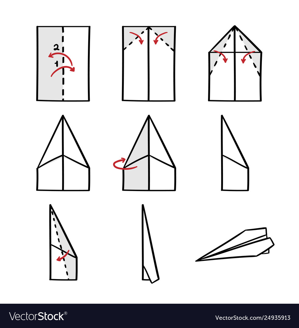 Detail Pictures Of How To Make A Paper Airplane Nomer 11