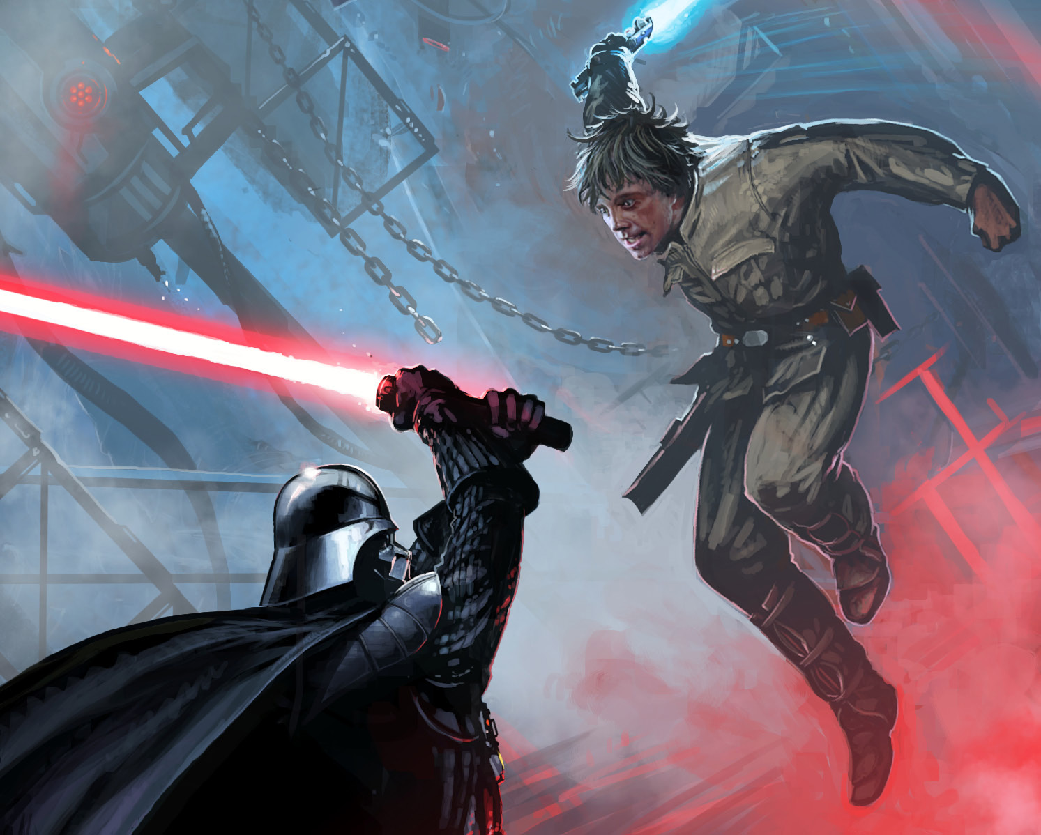 Detail Pictures Of Luke Skywalker And Darth Vader Nomer 45