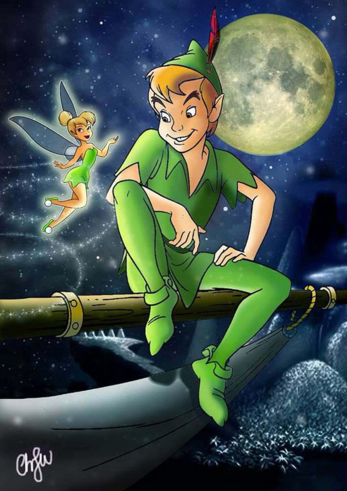 Detail Pictures Of Peter Pan And Tinkerbell Nomer 15