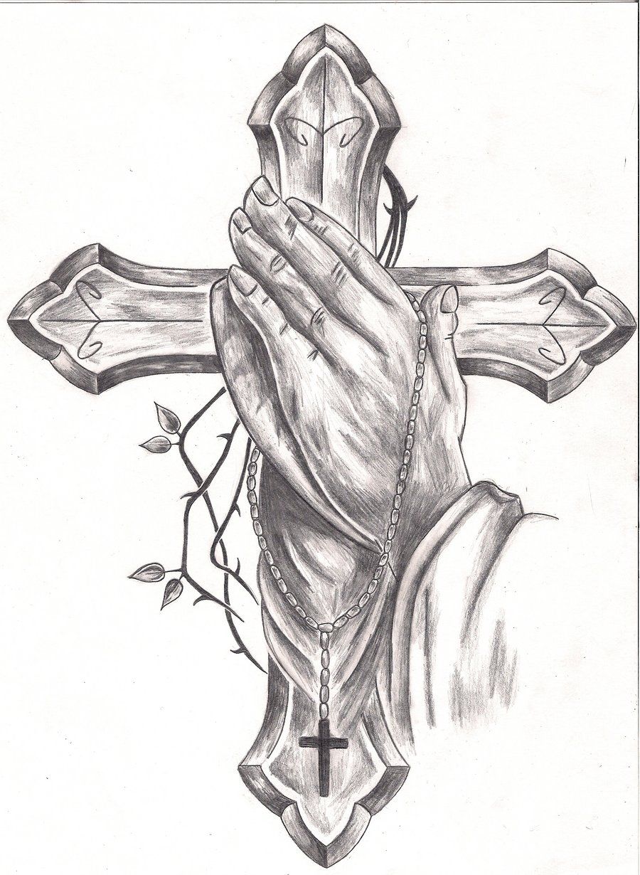 Detail Pictures Of Praying Hands With Cross Nomer 3