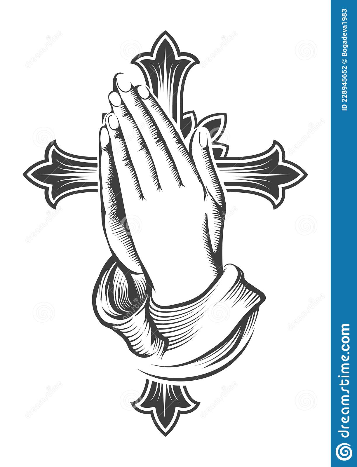 Detail Pictures Of Praying Hands With Cross Nomer 23