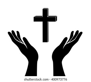 Detail Pictures Of Praying Hands With Cross Nomer 38