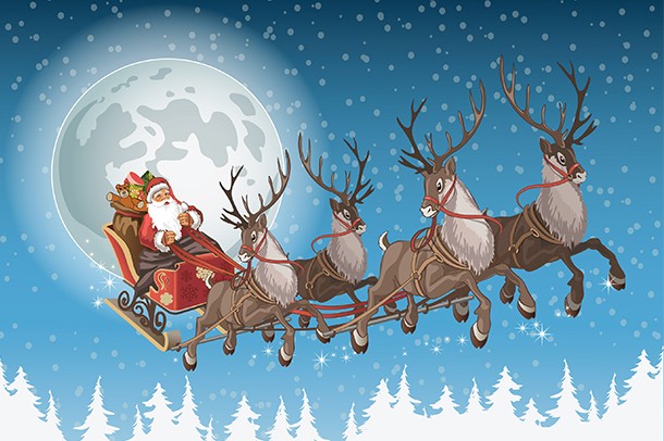 Pictures Of Santa Flying In His Sleigh - KibrisPDR