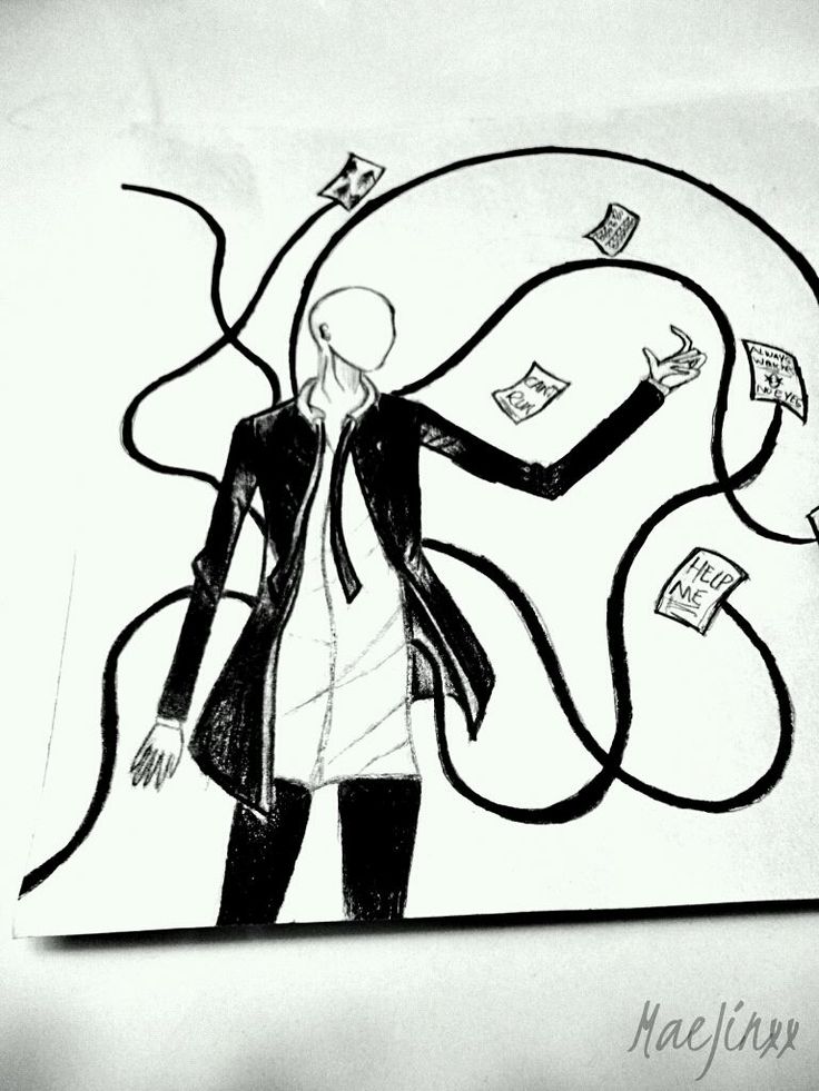 Detail Pictures Of Slender Man Drawings Nomer 18