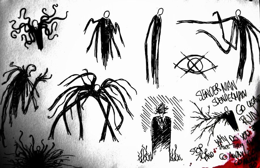 Detail Pictures Of Slender Man Drawings Nomer 25