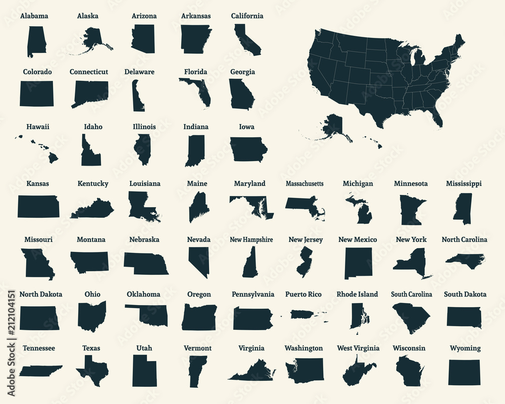 Detail Pictures Of The 50 States Map Nomer 20