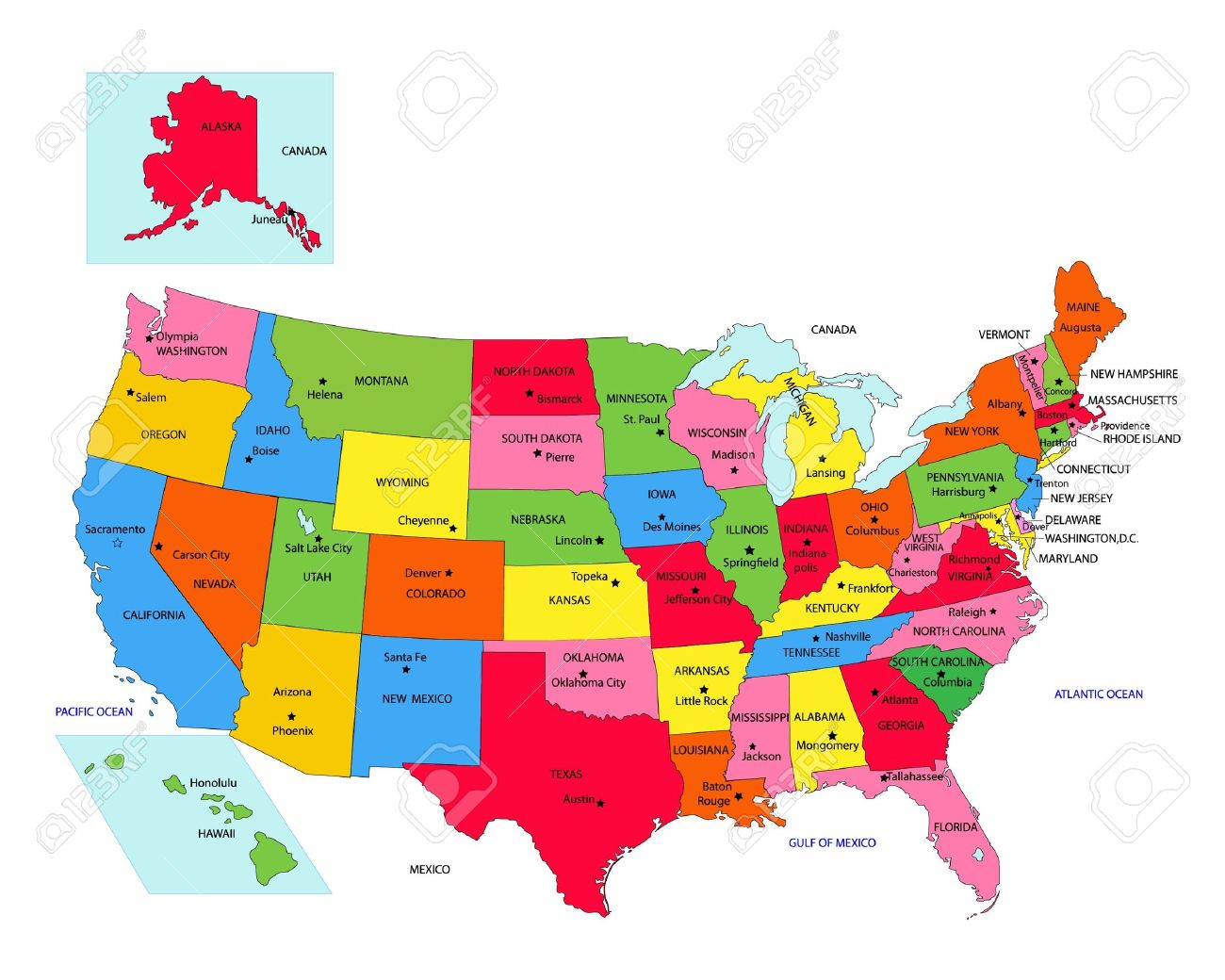 Detail Pictures Of The 50 States Map Nomer 50