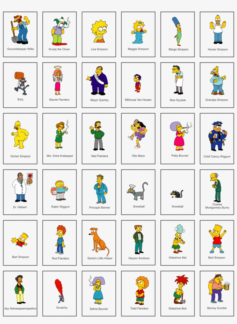 Detail Pictures Of The Simpsons Characters Nomer 29